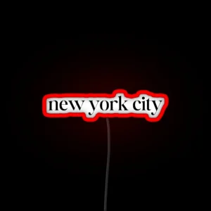 New York City Lowercase RGB Neon Sign