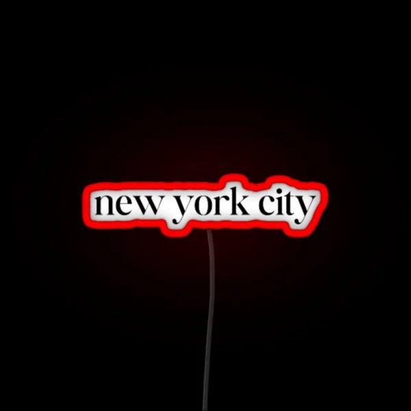 New York City Lowercase RGB Neon Sign