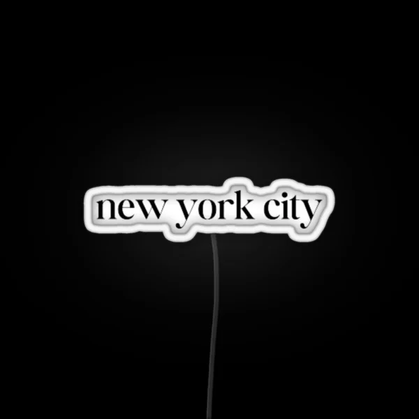 New York City Lowercase RGB Neon Sign