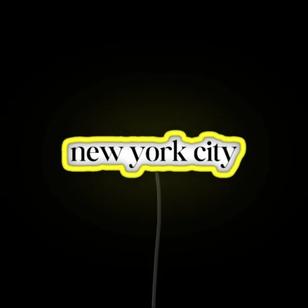 New York City Lowercase RGB Neon Sign