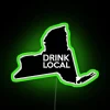 Vibrant New York City themed LED RGB drink local sign