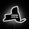 Vibrant New York City Neighborhood Themed LED Bar Sign Decor
