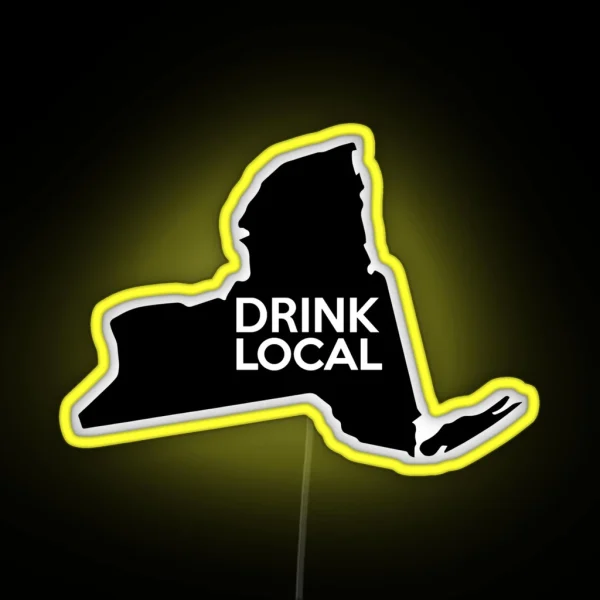 New York Drink Local NY NYC RGB Neon Sign
