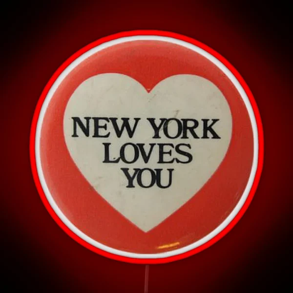New York Loves You Vintage Pin RGB Neon Sign