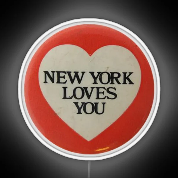New York Loves You Vintage Pin RGB Neon Sign