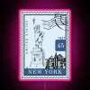 RGB LED Art Canvas Sign Featuring US Postage Stamp Designs