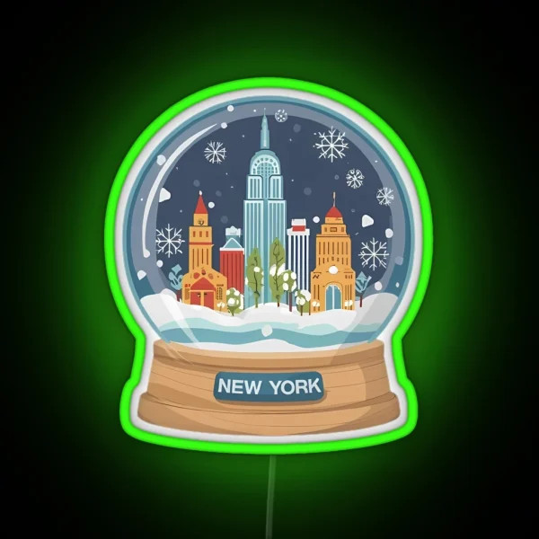 New York Snow Globe RGB Neon Sign