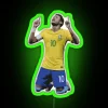 Bright Neymar Brazil Football Celebration Retro Style RGB Neon Sign