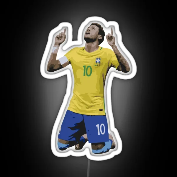 Neymar Brazil Celebration RGB Neon Sign