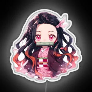 Nezuko DS Cute Anime Girl RGB Neon Sign