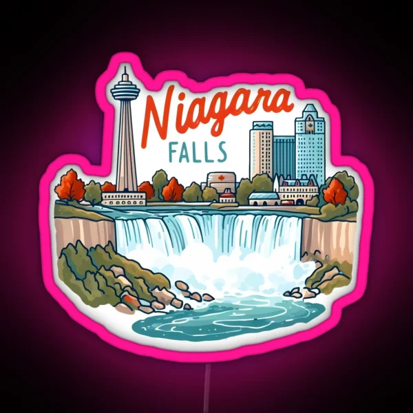 Niagara Falls Canada RGB Neon Sign