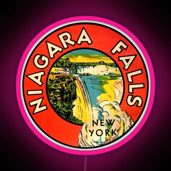 Niagara Falls New York Vintage RGB Neon Sign