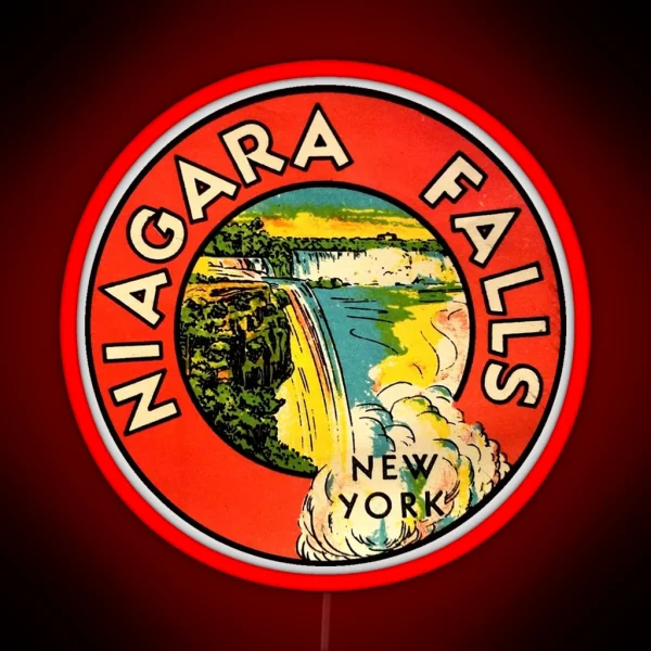 Niagara Falls New York Vintage RGB Neon Sign