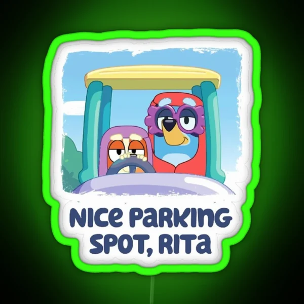 Nice Parking Spot Rita RGB Neon Sign