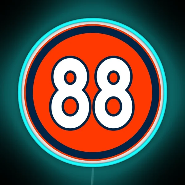 Nick Vannett Number 88 Jersey Denver Broncos Inspired RGB Neon Sign