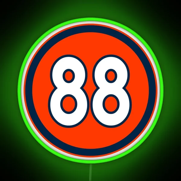 Nick Vannett Number 88 Jersey Denver Broncos Inspired RGB Neon Sign