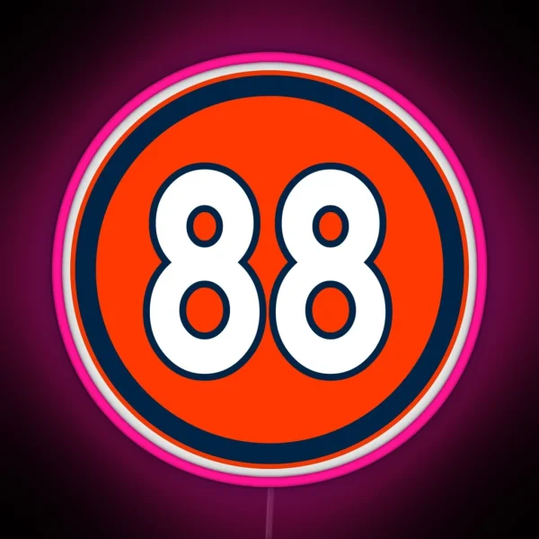 Nick Vannett Number 88 Jersey Denver Broncos Inspired RGB Neon Sign