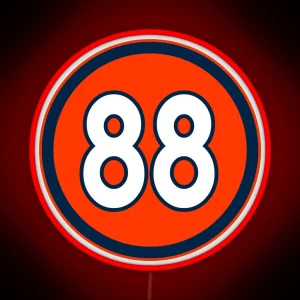 Nick Vannett Number 88 Jersey Denver Broncos Inspired RGB Neon Sign