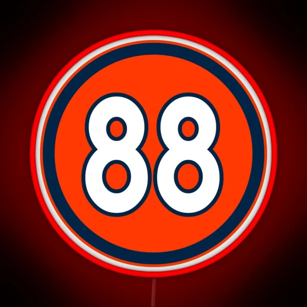 Nick Vannett Number 88 Jersey Denver Broncos Inspired RGB Neon Sign