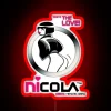 Brilliantly colored 'Nicola' name in bold RGB neon glow letters