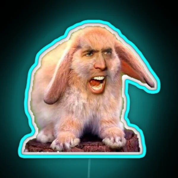 Nicolas Cage RGB Neon Sign