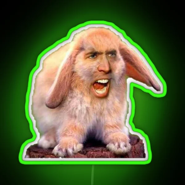 Nicolas Cage RGB Neon Sign