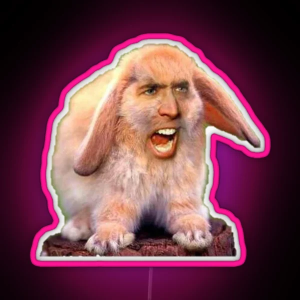 Nicolas Cage RGB Neon Sign