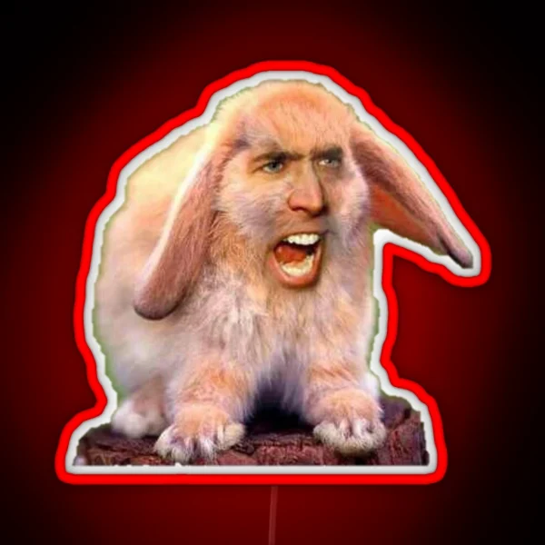 Nicolas Cage RGB Neon Sign