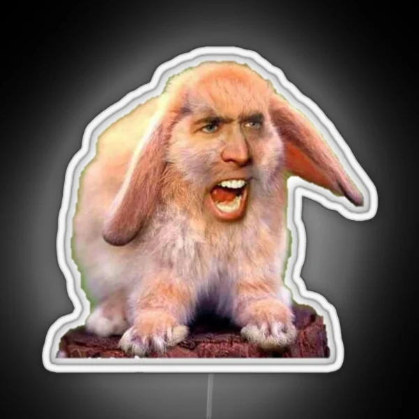 Nicolas Cage RGB Neon Sign