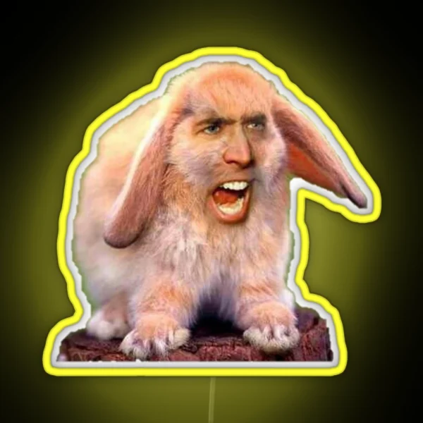 Nicolas Cage RGB Neon Sign
