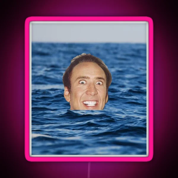 Nicolas Cage Sea RGB Neon Sign