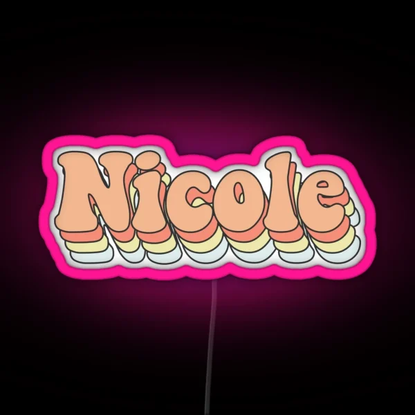 Nicole Custom Aesthetic Trendy Name RGB Neon Sign