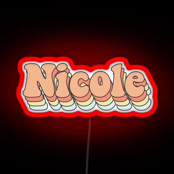 Nicole Custom Aesthetic Trendy Name RGB Neon Sign