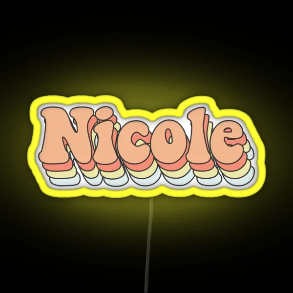 Nicole Custom Aesthetic Trendy Name RGB Neon Sign