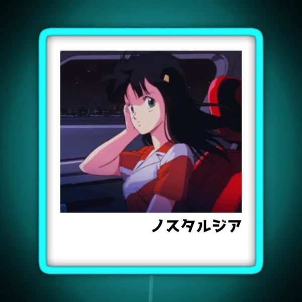 Night Drive Retro Anime Aesthetic RGB Neon Sign