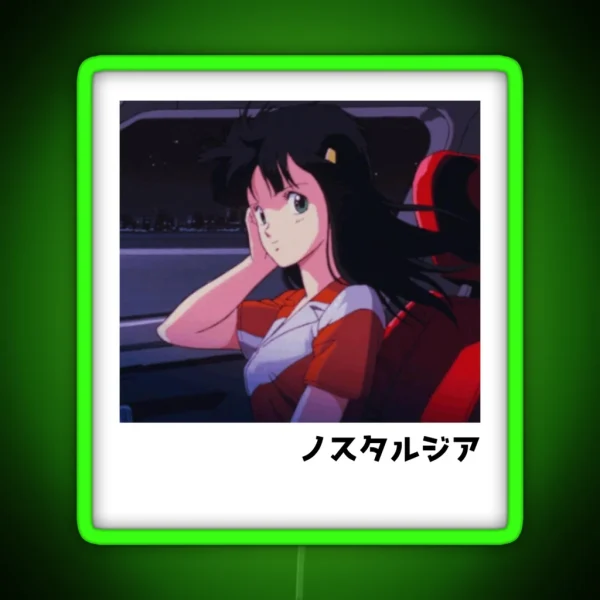 Night Drive Retro Anime Aesthetic RGB Neon Sign