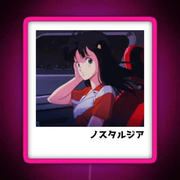 Night Drive Retro Anime Aesthetic RGB Neon Sign