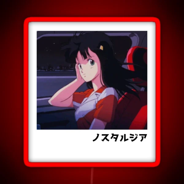 Night Drive Retro Anime Aesthetic RGB Neon Sign
