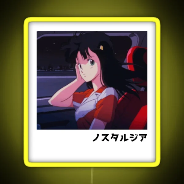 Night Drive Retro Anime Aesthetic RGB Neon Sign