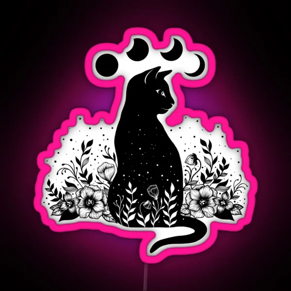 Night Garden Cat RGB Neon Sign