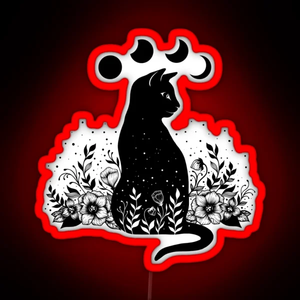 Night Garden Cat RGB Neon Sign