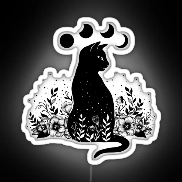 Night Garden Cat RGB Neon Sign