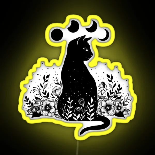 Night Garden Cat RGB Neon Sign