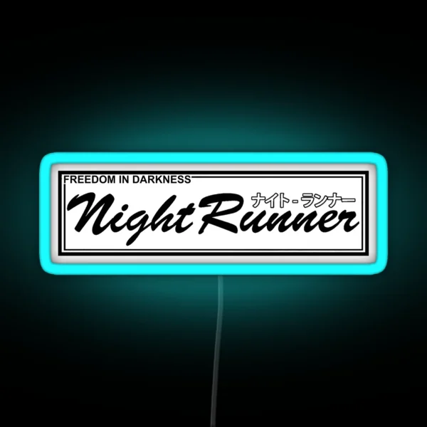 Night Runner JDM Racing Drifting Tuner OG V RGB Neon Sign