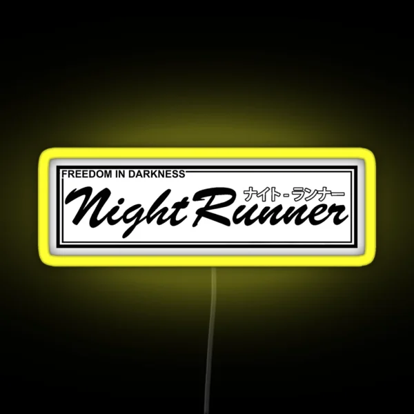 Night Runner JDM Racing Drifting Tuner OG V RGB Neon Sign