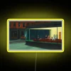 RGB LED Art Display Featuring Iconic Nighthawks Neon Style Scene