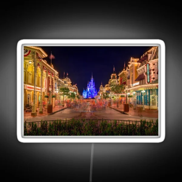 Nighttime On Main Street USA RGB Neon Sign