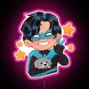 RGB LED Canvas Art Displaying Chibi Nightwing and Bitewing Characters