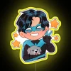 Chibi nightwing and bitewing LED RGB neon display sign