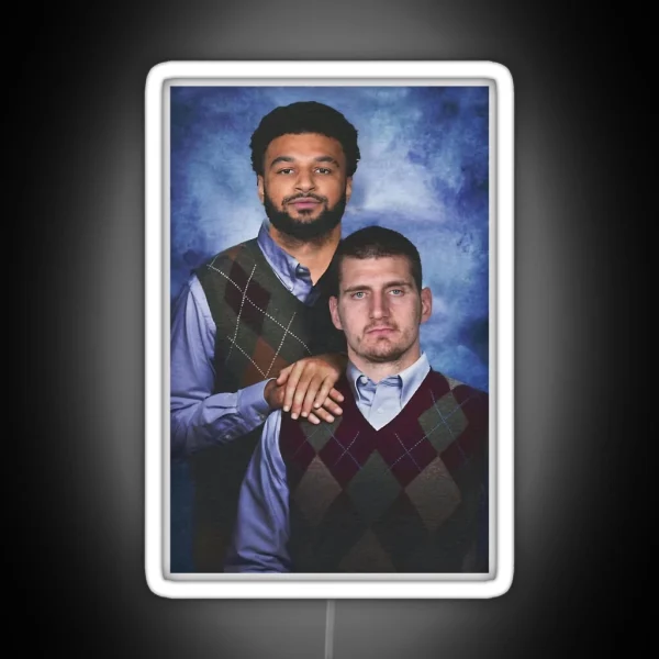 Nikola Jokic Jamal Murray Denver Nuggets Funny RGB Neon Sign
